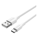 Cable Usb A Tipo C 2.0 Vention/ Usb-c 3 Metros Blanco