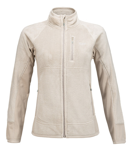 Poleron Mujer Lippi Numan Nano-f Shaggy Jacket Taupe I19