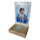 Porta Vela Altar De Madera Pino + Velita (boedo)