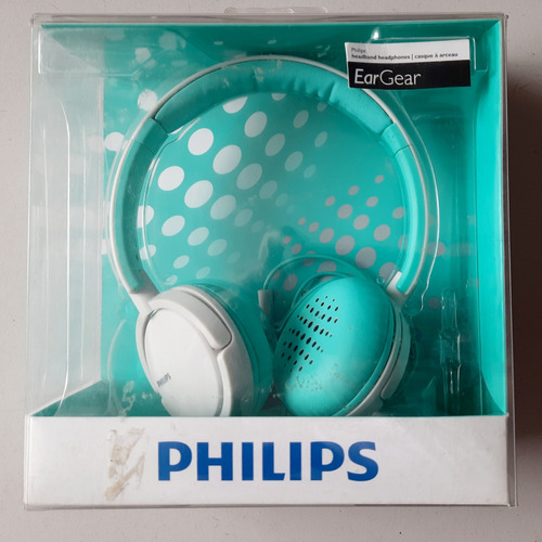  Philips Ear Gear Fone De Ouvido Original Com Cabo