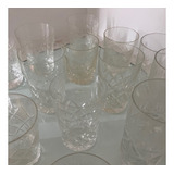 16  Vasos De Wisky Vintage Cristal 1970 En Muy Buen Estado