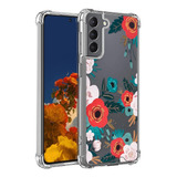 Funda Para Samsung Galaxy S22 Plus - Flores Rojas/azules