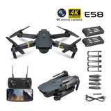 El Dron E58 Incluye Una Cámara Y Dos Baterías Hd 24k