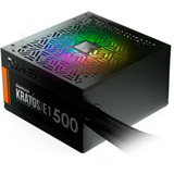 Fonte 500w Gamdias Kratos - Rgb - 80 Plus® White - E1-500w