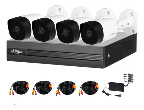 Kit Camaras De Seguridad 4 Camaras 5mp Metal Dvr Accesorios