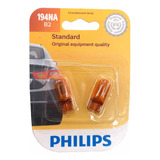 Set 2x Bulbos Halógeno Oem Philips Standard Foco T10 194 Na