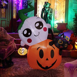 Inflables Halloween Adorno Decoracion Fantasma Calabaza Led