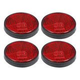 4 Reflejantes Plástico 44.5mm Diá Rojo Para Moto Bicicleta