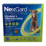 Nexgard Spectra Antipulgas Para Cães 7,6 A 15kg 3 Tabletes