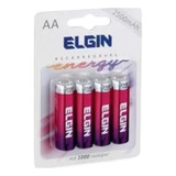 8 Pilhas Recarregáveis Elgin Aa 2500 Mah 2 Cartelas Com 4