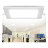 Foco Panel Plafón Led 12w Embutido Cuadrado Luz Frio