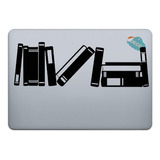 Calcomanía Sticker Para Laptop Libros Biblioteca Mod2