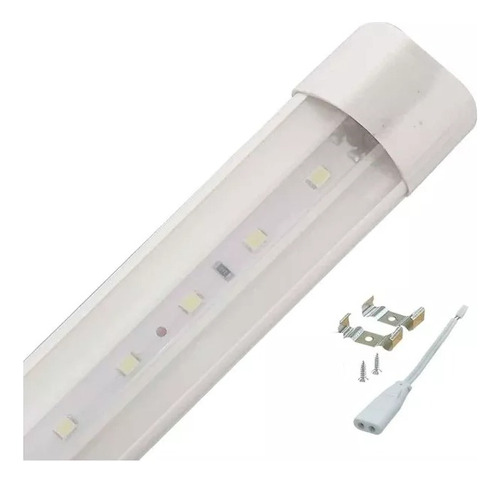 Tubo Led Suministros Diamante Tbpl20w 18w T8 1.20 Mt Canaleta Plastica 48 Pzas Mayoreo Color Blanco