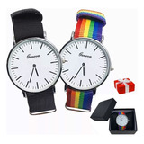 Reloj Pulsera Lgbt Orgullo Gay Extensible Arcoíris Colores