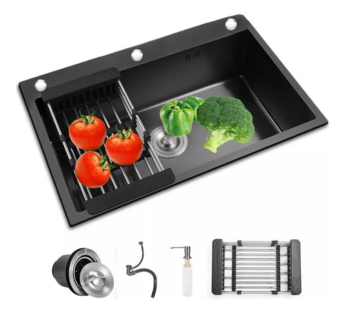 Tarja Fregadero Tipo Bar Acero Inox 50x45 Cm C/kit Mezc Flex