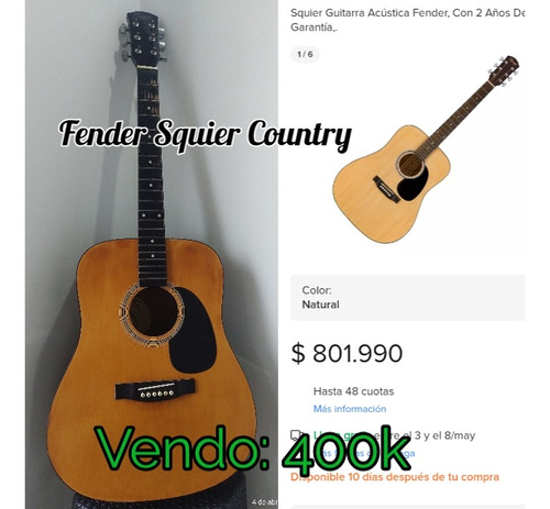 Guitarra Fender Squier Country Acustica