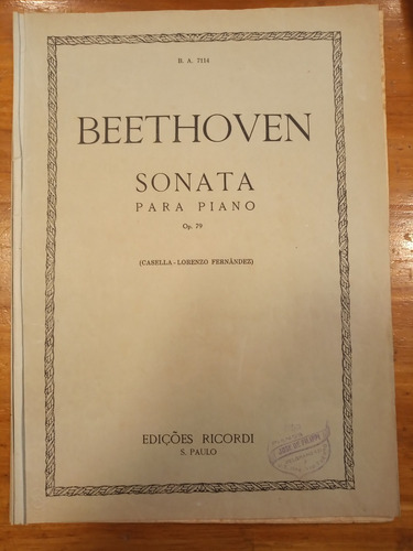 Beethoven Sonata Op 79 Casella Partitura