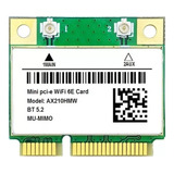 Placa De Rede Wifi 6 Ax210hmw 5ghz Bt 5.2 6g 5374 M Mini Pci