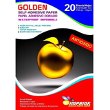 Papel Adhesivo Dorado Antioxido A4  135g 20 Hojas Imprink