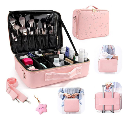 Maletín Neceser Gran Maquillaje Impermeable Para Mujer Viaje