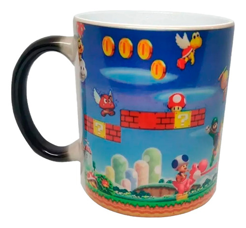 Mario Bros Mug Pocillo Mágico Mario Luigi Yoshi Bowser Jr