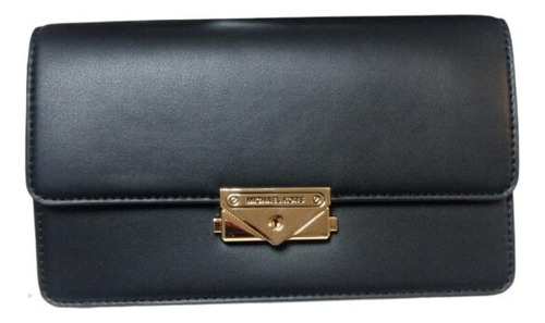 Crossbody Michael Kors Negro Mod. Cece . Cod. 2797 Acabado De Los Herrajes Plateado Diseño De La Tela Liso