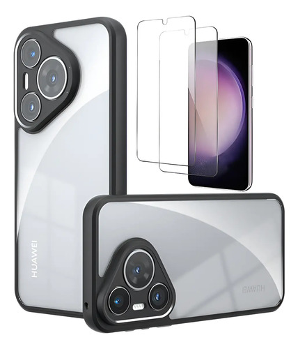 Funda Transparente Para Huawei Pura 70 Ultra Pro Plus +micas