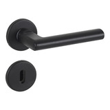 Fechadura Para Porta Interna Preto 55mm Comum Roseta Reta Ar