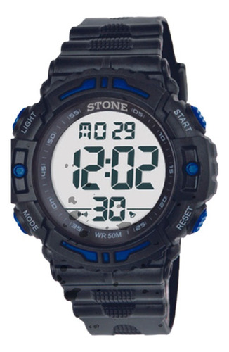 Reloj Stone Hombre Digital Luz Alarma  Sumergible Megatime 