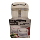 Mini Processador Alimentos Triturador Manual 2 Laminas 200ml