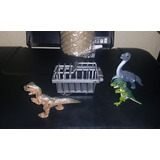 1993 Jurassic Park 3 Baby Hatchlings Rex Dilo Brachio W Cage