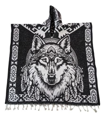 Jorongo Poncho Gaban Artesanal Con Gorro , Tela Gruesa  | Meses sin interés