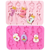 Set 2 Moldes Silicona Números De Niña Y Niño Vela Cumpleaños