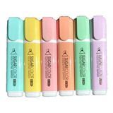 Marca Textos Plumones Pastel Marcador 6 Colores Kawaii