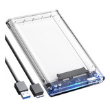 Case Externo Hd Ssd Usb 3.0 Sata3 6gbps Transparente