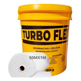 Borracha Liquida Turbo Flex 18kg + 50m2 Manta Bidim -kit
