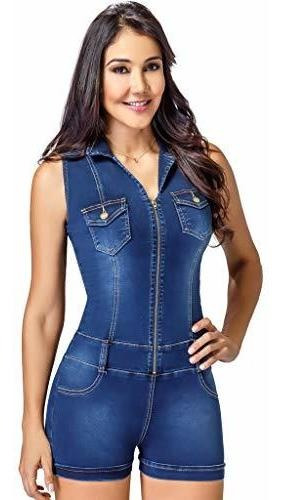 Lowla En269255 Denim Jean Rompers Para Mujeres | Enterizo De