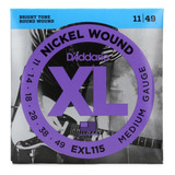 Daddario 0.11 Guitarra Eléctrica Nickel Wound Exl115 11/49