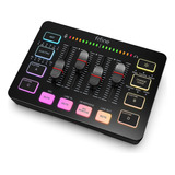 Fifine Audio Mixer Streaming 4 Canais Rgb Gaming Ampligame