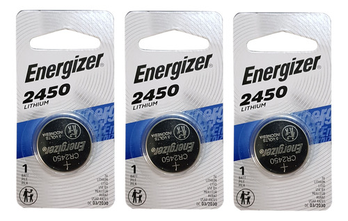 Pack X 3 Pilas Energizer Lithium Botón Cr2450 3vol