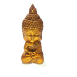 Buda Monje Bebe Sabiduría Dorado Decorativo Feng Shui 