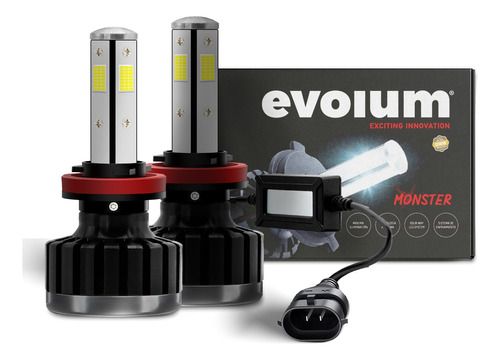 Kit Focos Led Evolum Monster H11 Baja Para Civic 2017 A 2020