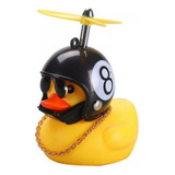 Pato Hule fachero con casco decora moto Auto patito Coche