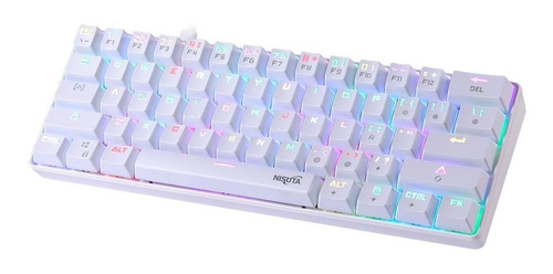 Teclado Mecánico Gamer Nisuta Nskbgz61 White Qwerty Outemu