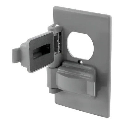 20 Pack Placa Plástica Gris Difus Para Intemperie 2contactos 10 A 110v Gris | Meses sin interés