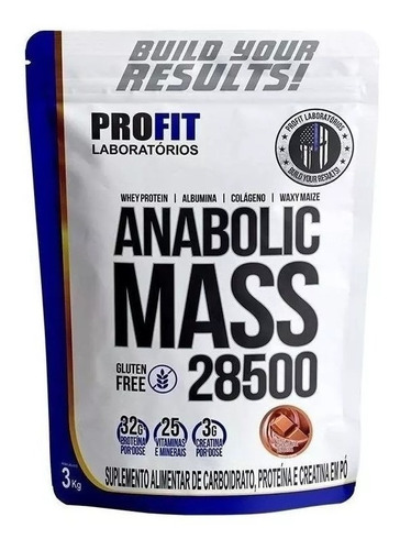 Hipercalórico Anabolic Mass 28500 3kg - Profit Labs