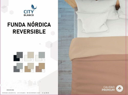 Funda Nórdica Reversible C/funda Edredón Twin Size 160x240