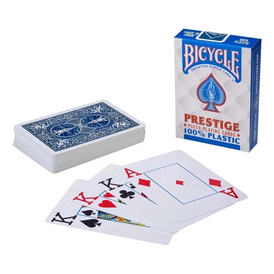 Baraja Bicycle Prestige Dura-flex Para Poker 100% Plástico Reverso Índigo | Envío gratis
