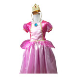 Disfraz Vestido Princesa Peach Peaches Mario Bros