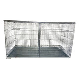  Jaula Para Aves Galvanizada Divicion Y Charola 80cmx40cmx40